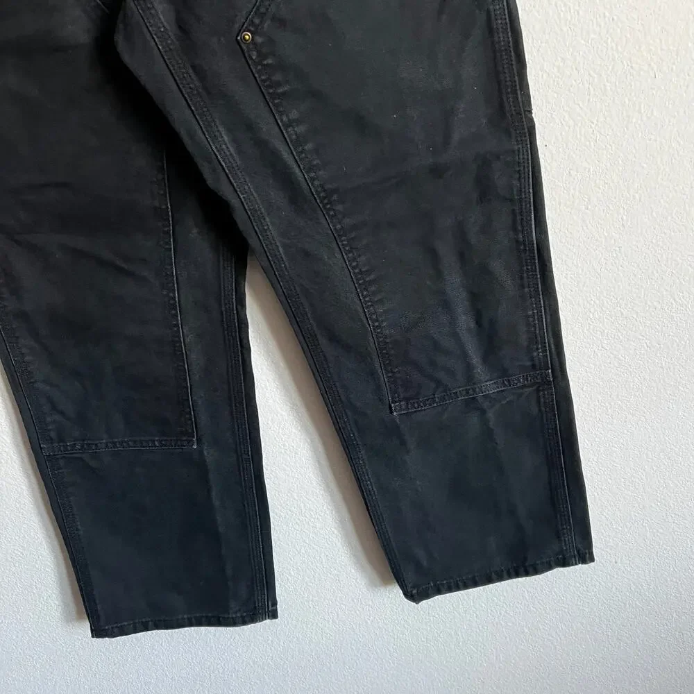 Carhartt B136 BLK black double knee work wear carpenter pants